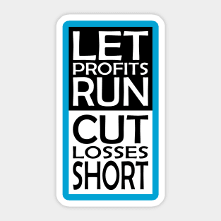 Winning Trader Mindset Quote: Minimalist Typography Sticker
